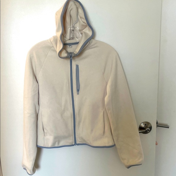 Uniqlo women size s light fleece full zip hoodie - Picture 3 of 8